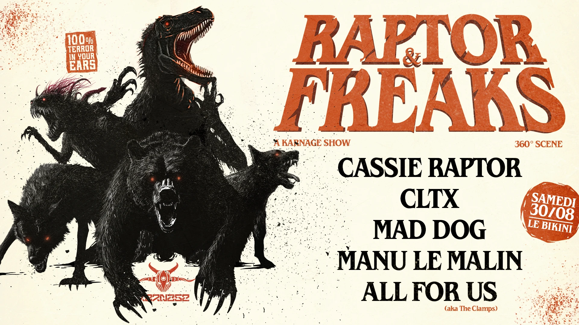 Raptor & Freaks W/ Cassie Raptor, Cltx, Manu Le Malin.. Cover