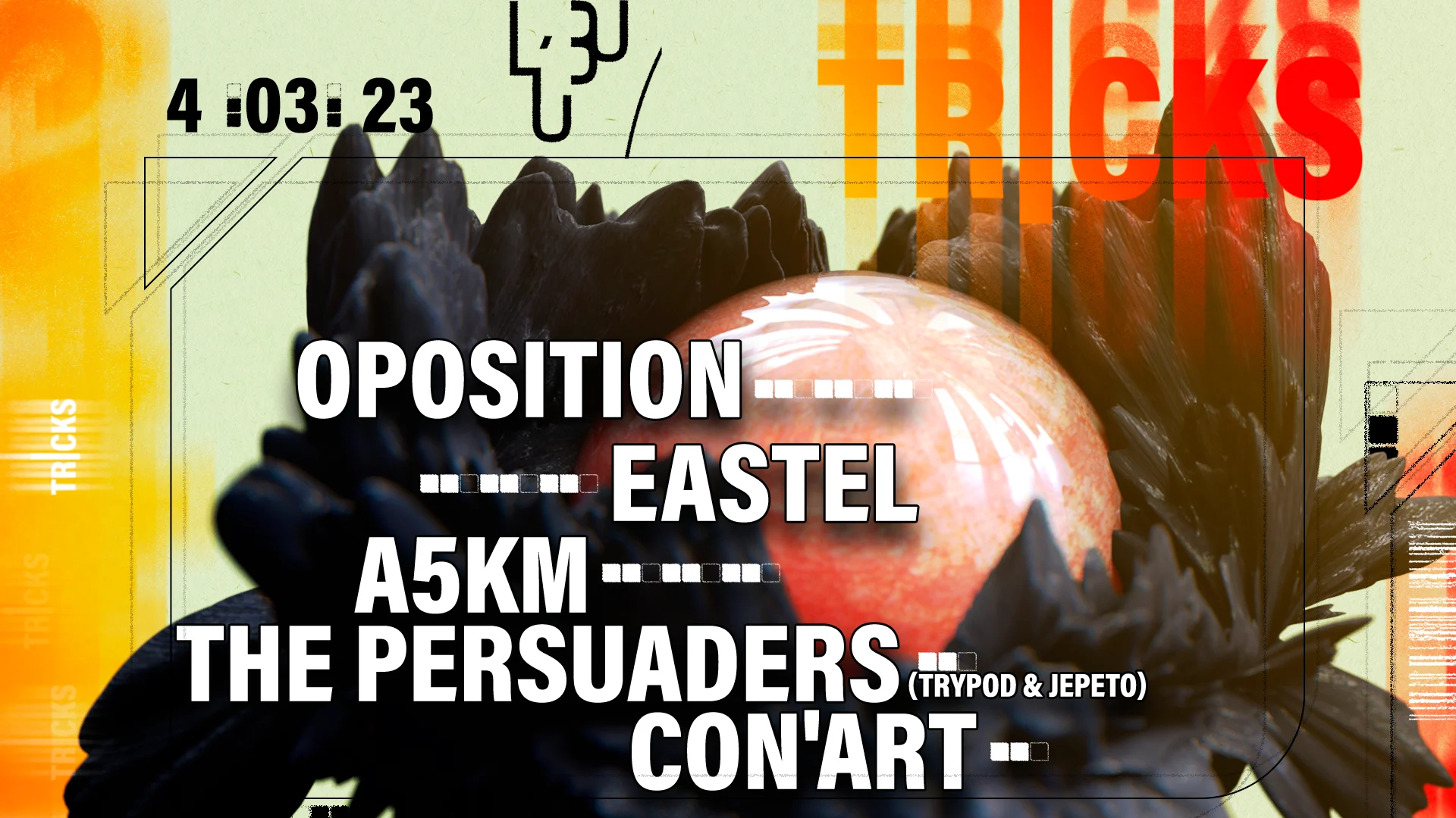 Tricks W/ Oposition, Eastel, A5km, The Persuaders, Con'art Cover