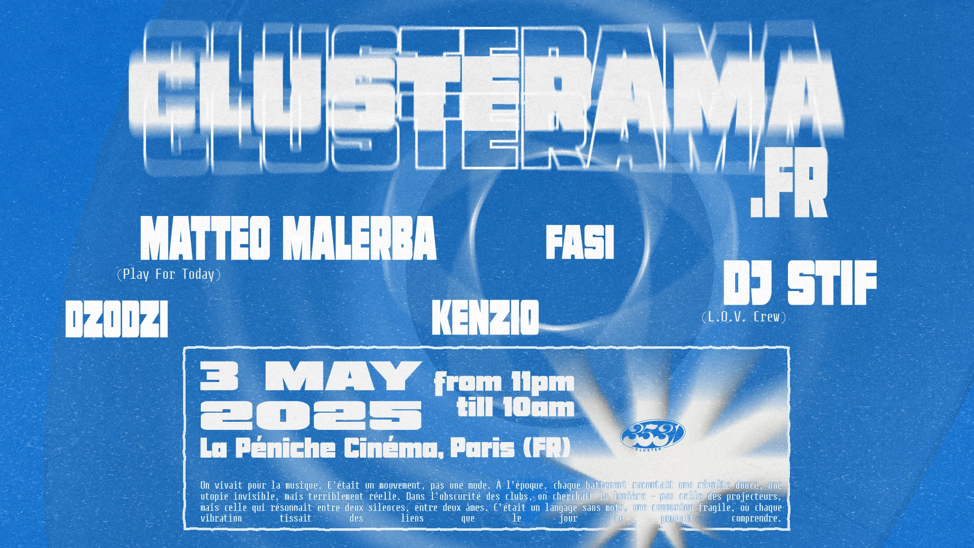 3531 Cluster Pres. Clusterama.Fr Cover