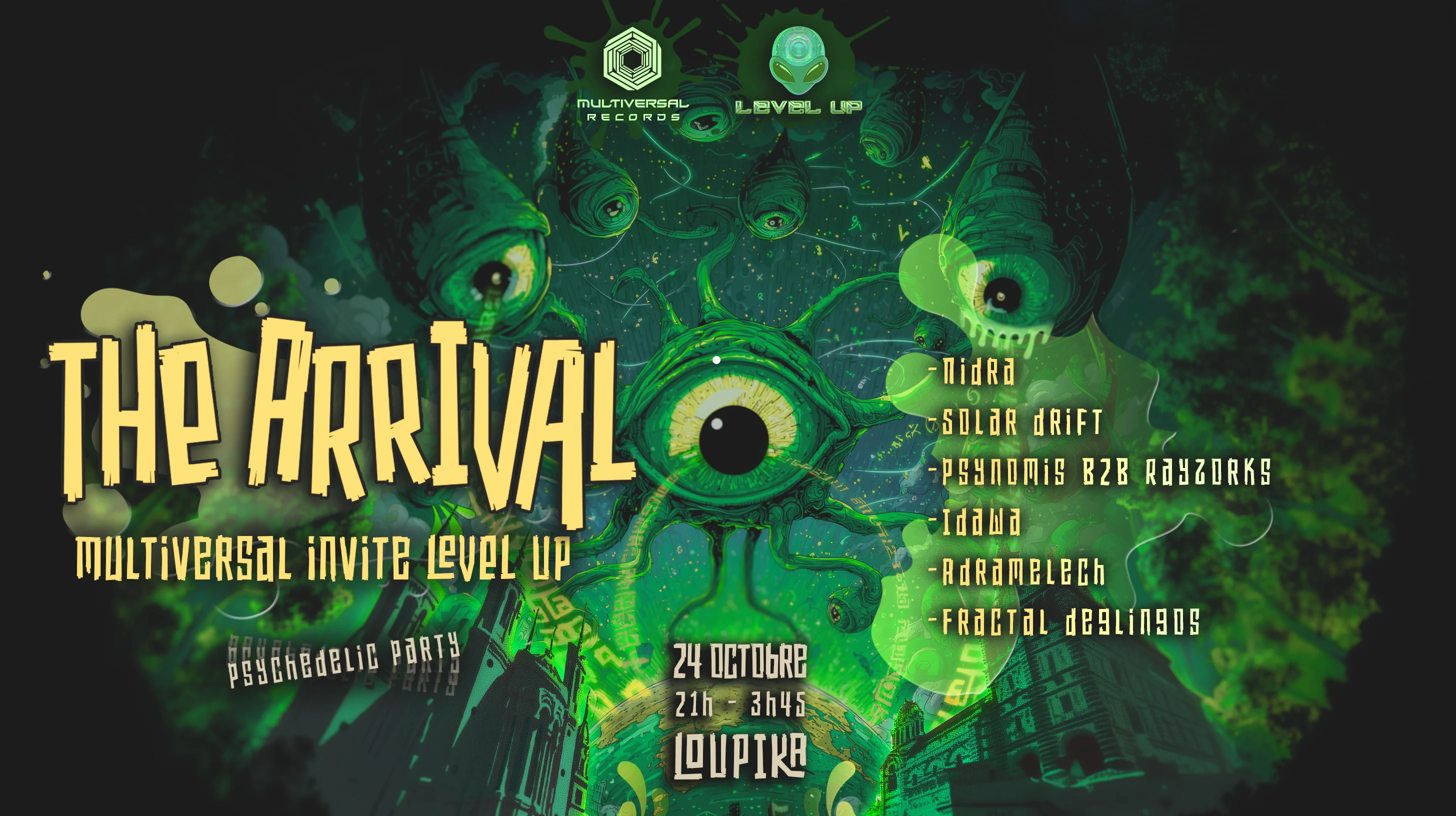 The Arrival - Multiversal Records Invite Level Up Cover