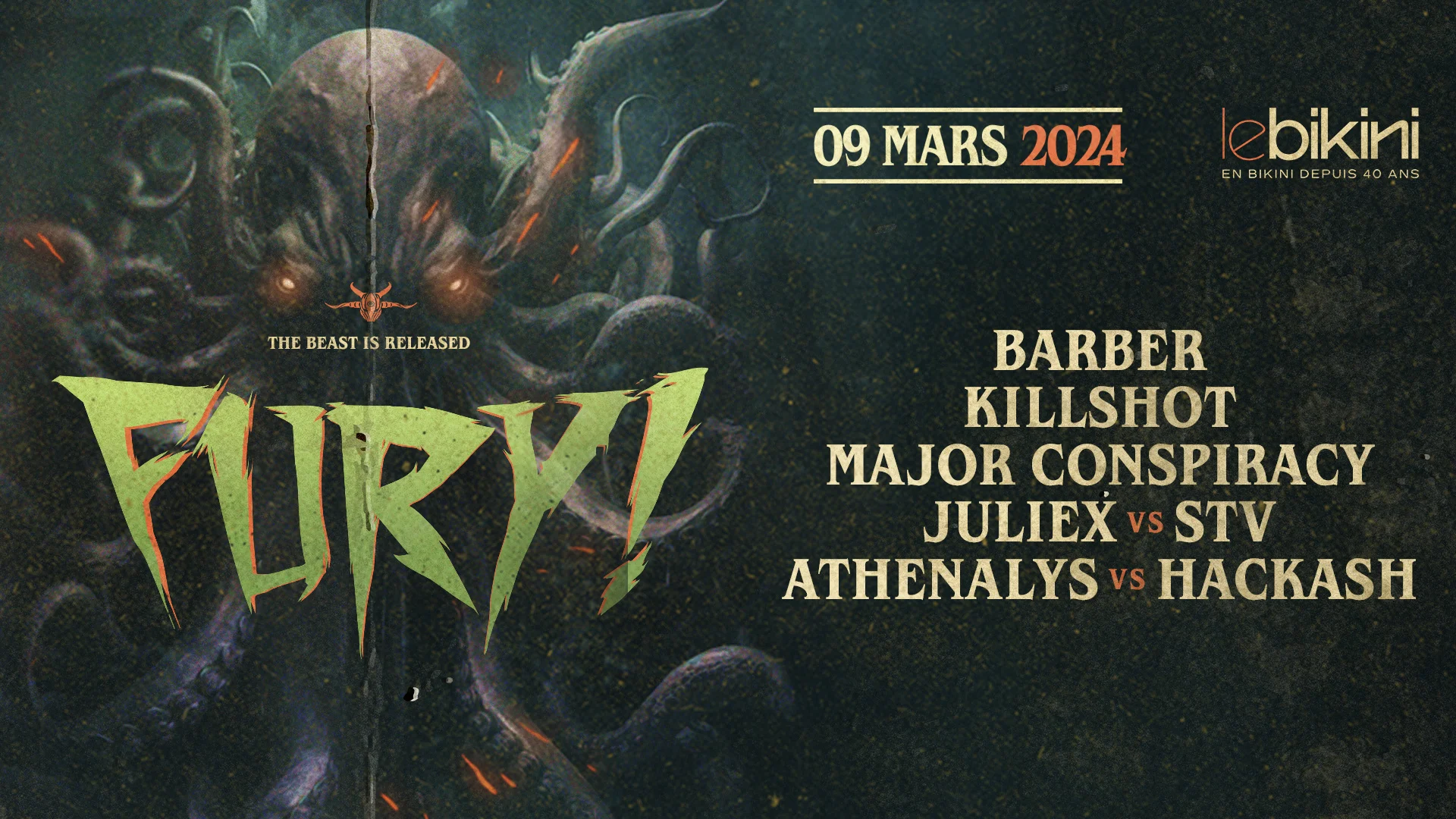 Fury! W/ Barber, Killshot, Major Conspiracy, Juliex Vs Stv.. Cover