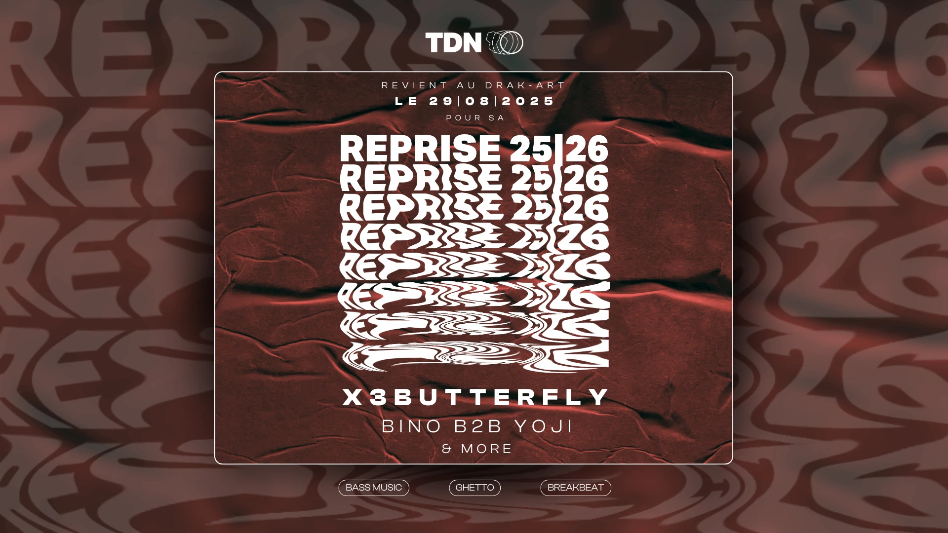 Tdn : Reprise 25/26 Au Drak-Art Avec X3butterfly Cover