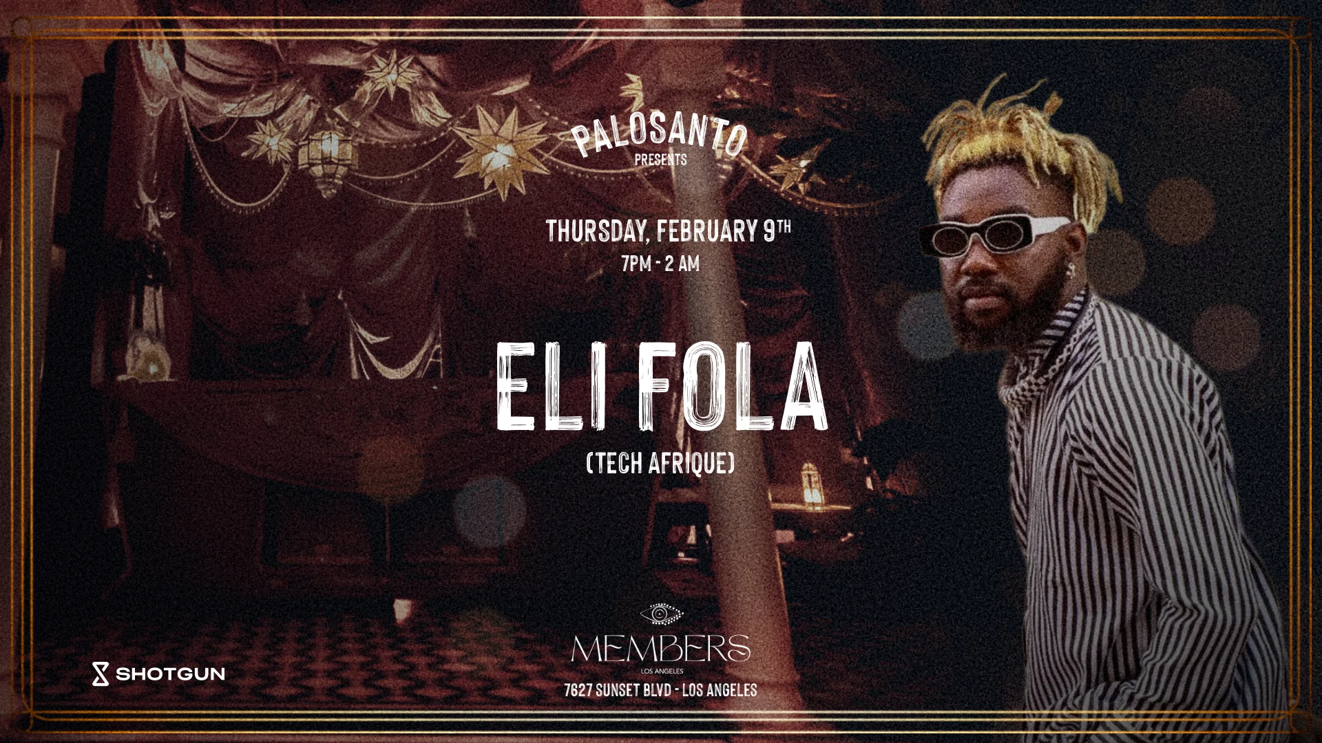 Palosanto Presents Eli Fola At Members La Cover