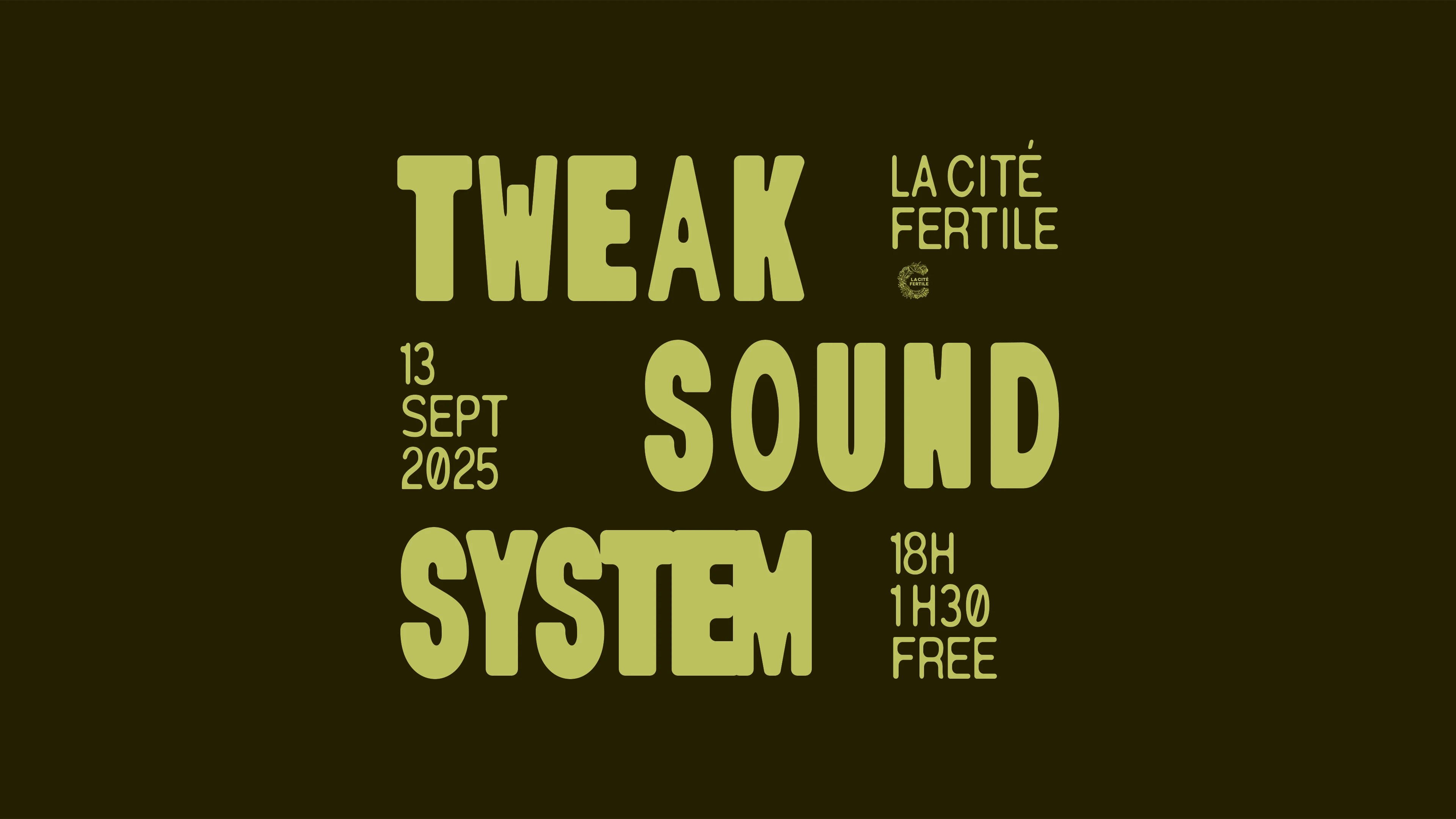 Open Air Tweak Sound System X Cité Fertile Cover