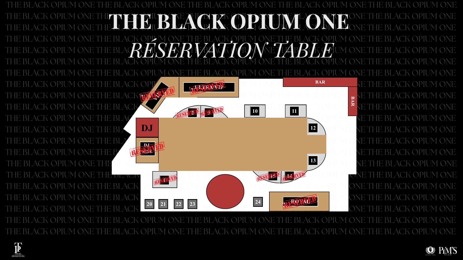 The Black Opium One - Réservation Table Cover