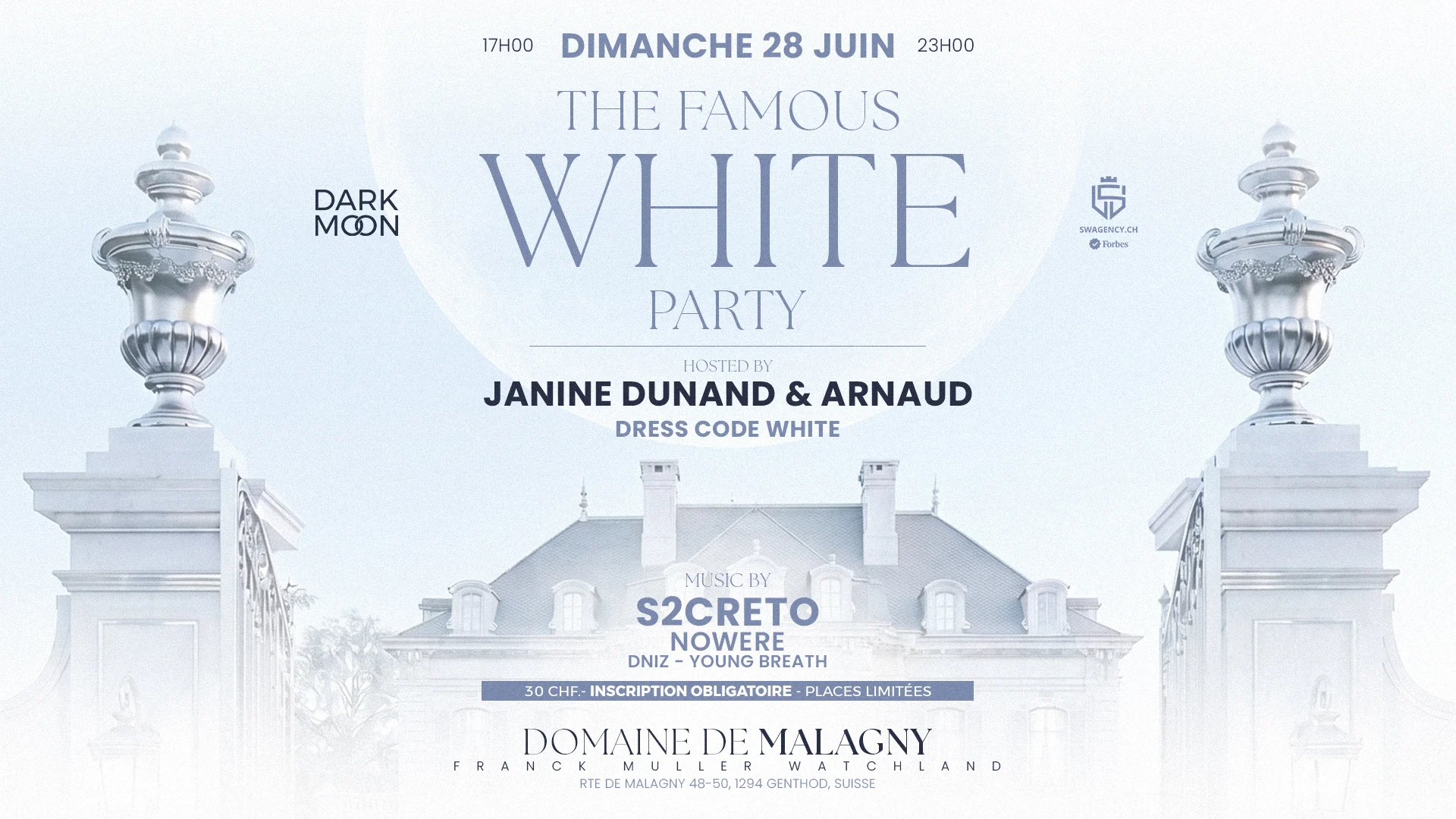 Dark Moon The Famous White Party By Janine Dunand - Arnaud Cover