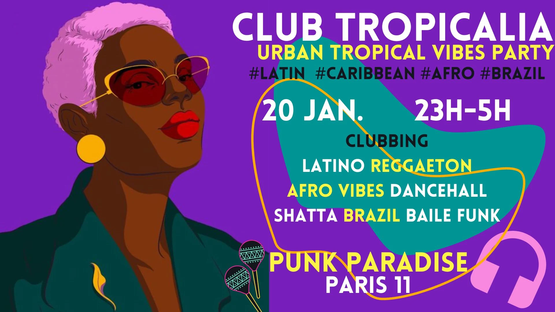 Club Tropicalia 20/1 ~ Latin, Afro, Caribbean, Brazil Party! Cover