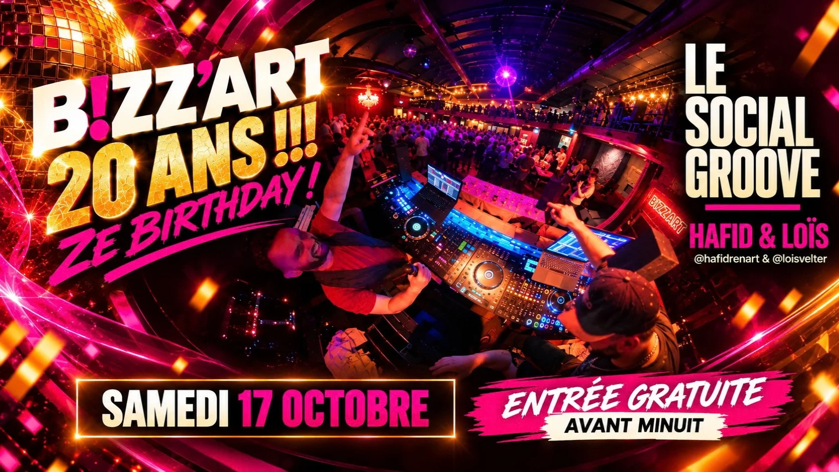 Bizz'art Birthday Feat Sheesha Rose + Social Groove Party Cover