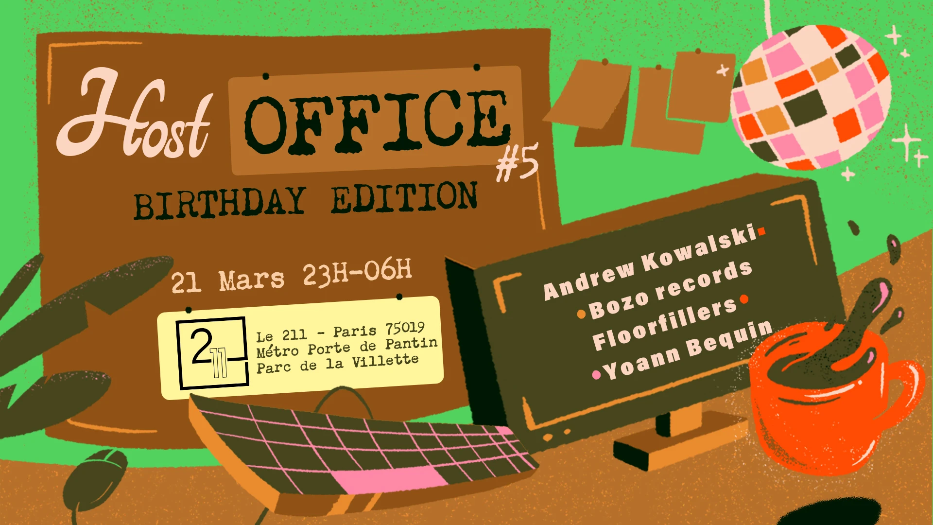 Host Office 5 W/ Floorfillers, Bozo, Andrew Kowalski, Host Cover