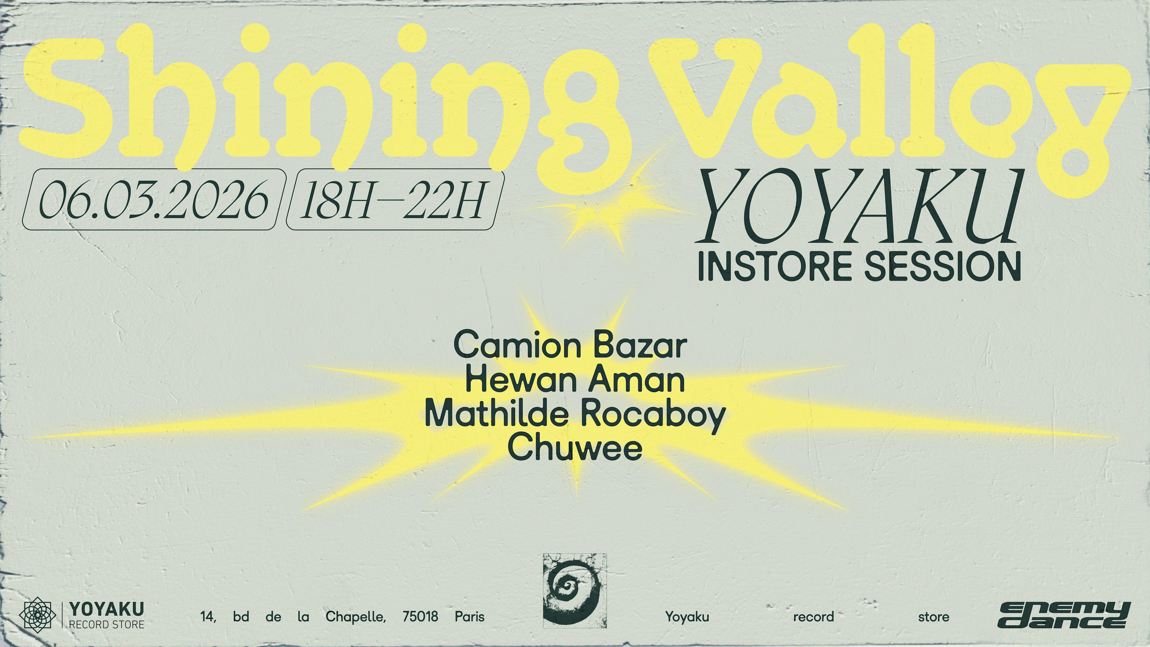 "Shining Valley" Instore W/ Camion Bazar, Hewan Aman & More Cover
