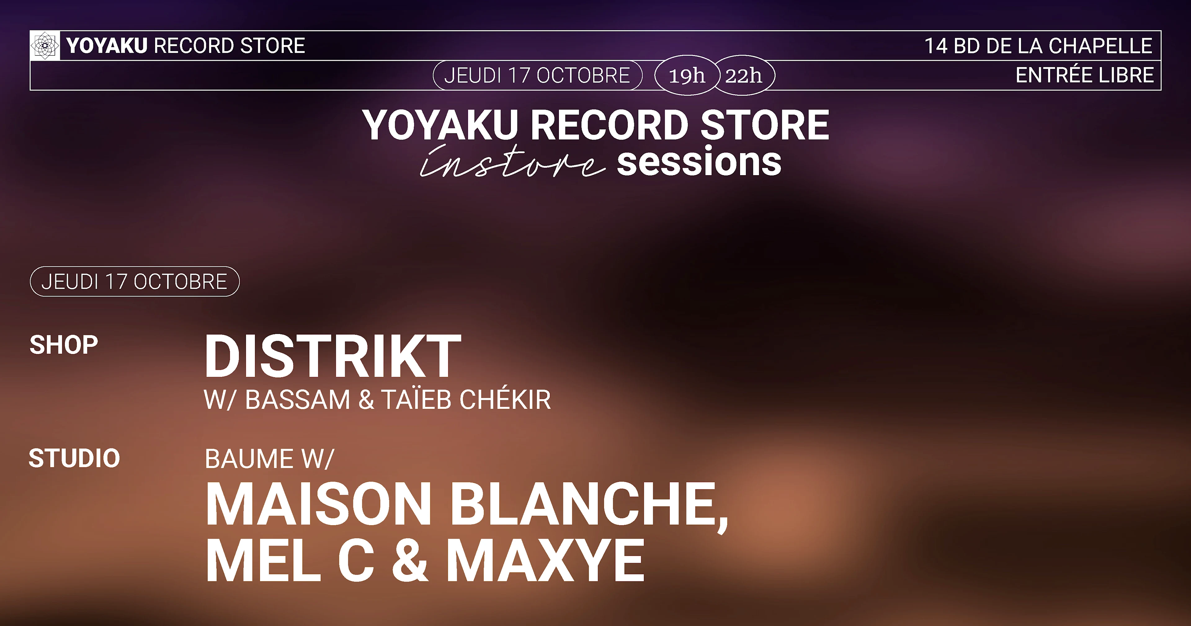 Yoyaku Instore Session With Distrikt & Baume N' Friends Cover