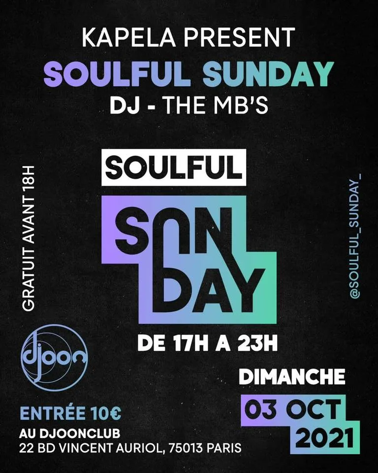 Soulful Sunday W/The Mb's Cover