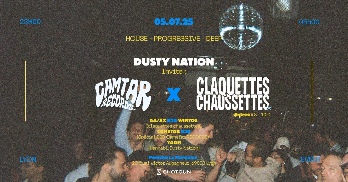 Dusty Nation Invite Camtar Records & Claquettes Chausettes Cover