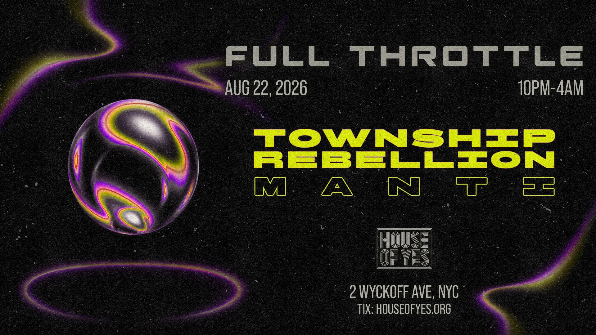 Full Throttle: Township Rebellion + Manti Cover