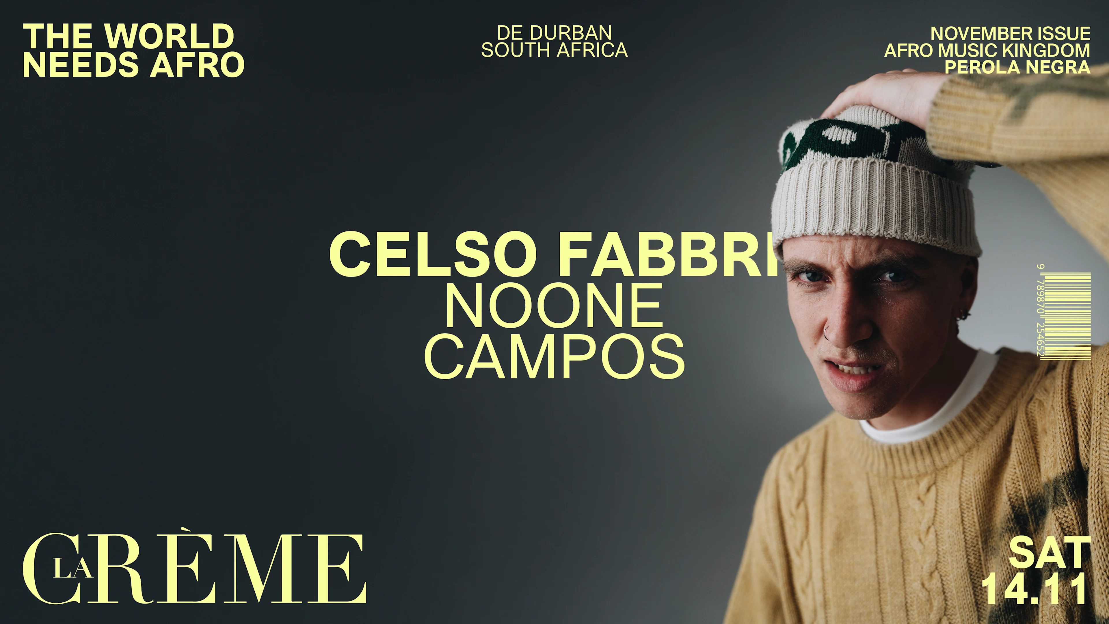 La Crème X Celso Fabbri / World Needs Afro Cover