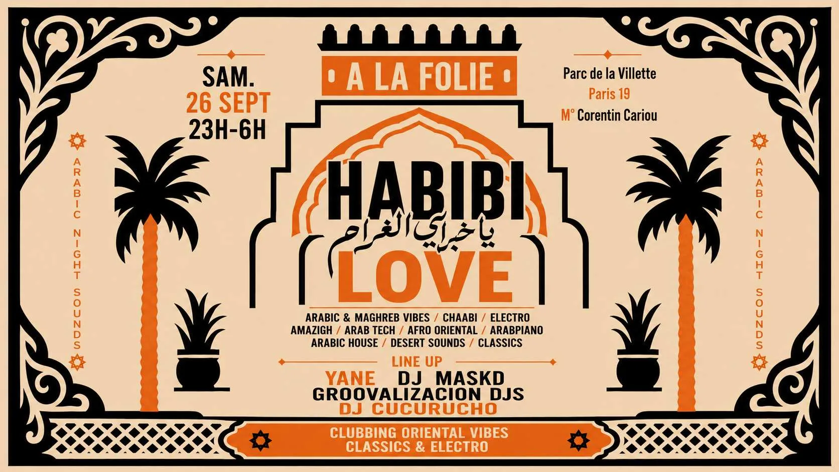 Habibi Love - Arabic Night Sounds I 26.09.26 I A La Folie Cover