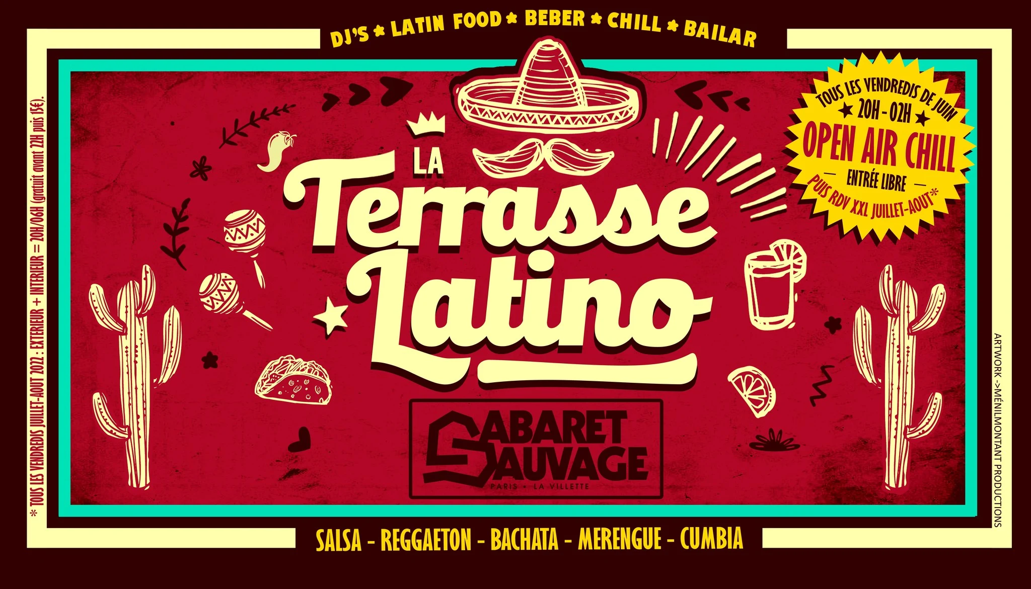 Vendredi 10 Juin - La Terrasse Latino Du Cabaret Sauvage !  Cover