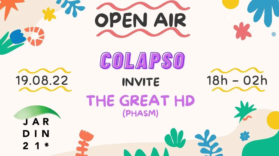 Open Air : Colapso Invite The Great Hd Au Jardin21 Cover