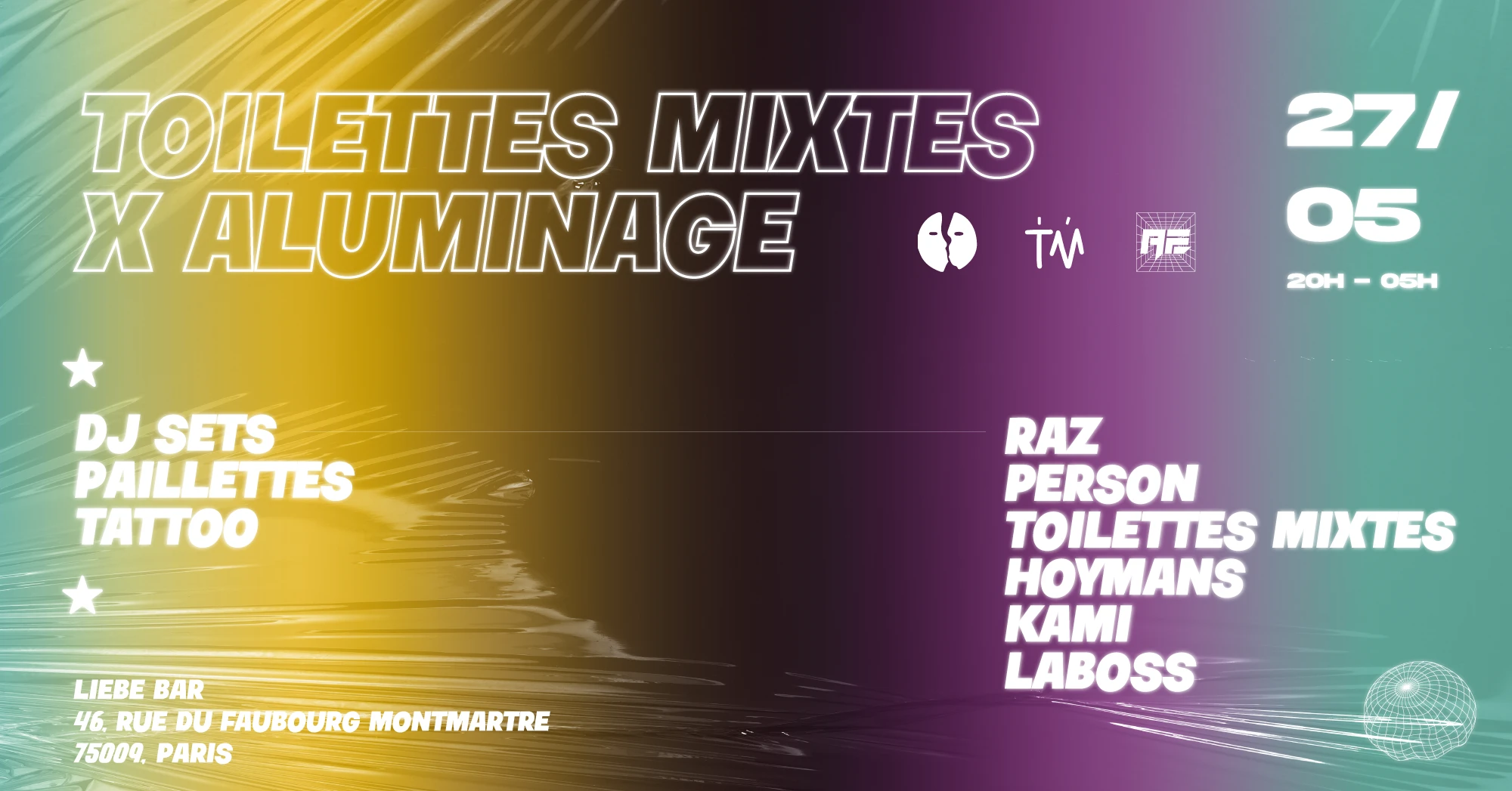 Toilettes Mixtes X Aluminage || @Liebe Bar Cover