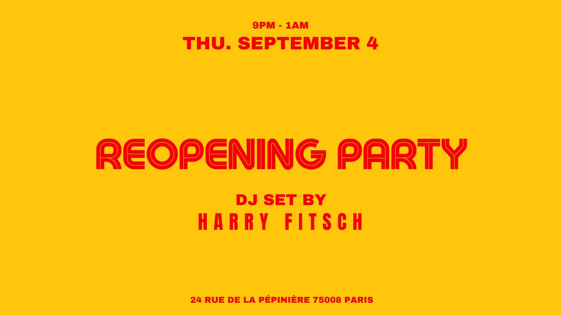 Harry Fitsch & Friends — Slice Pizza Club Reopening Party Cover