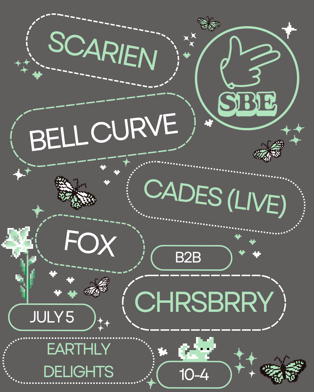 Sbe: Scarien, Bell Curve, Cades (Live), Fox B2b Chrsbrry Cover