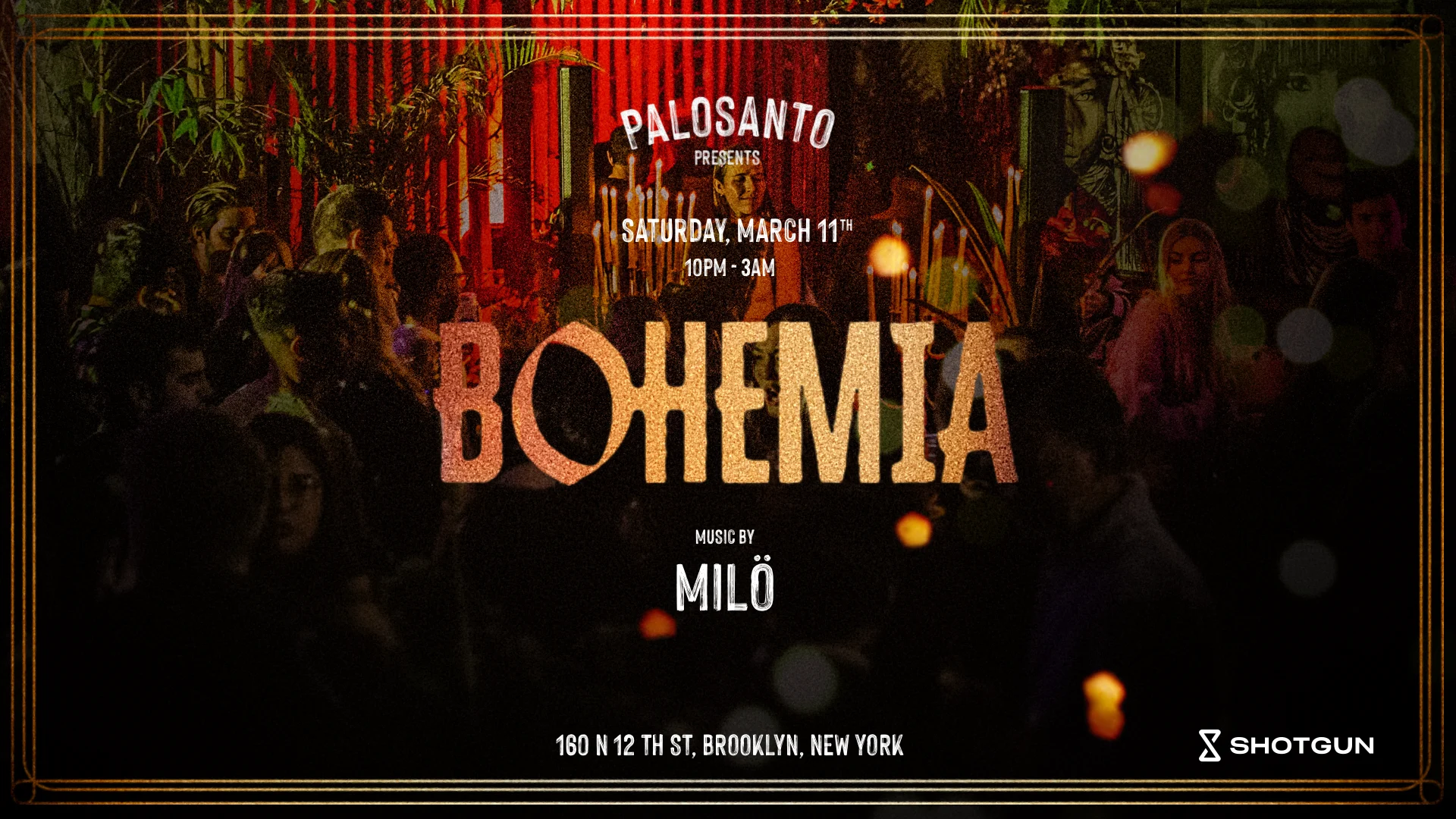 Palosanto Presents Bohemia W/ Milö Cover