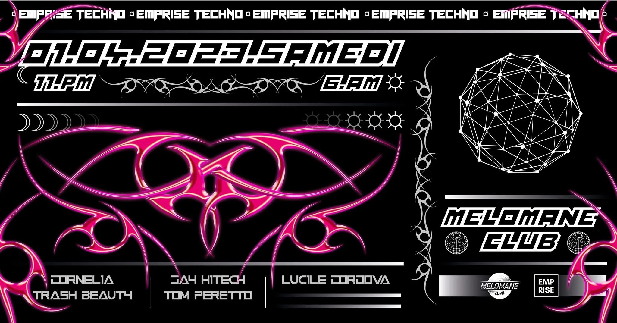 Emprise Techno W/Cornelia @Melomane Club Cover