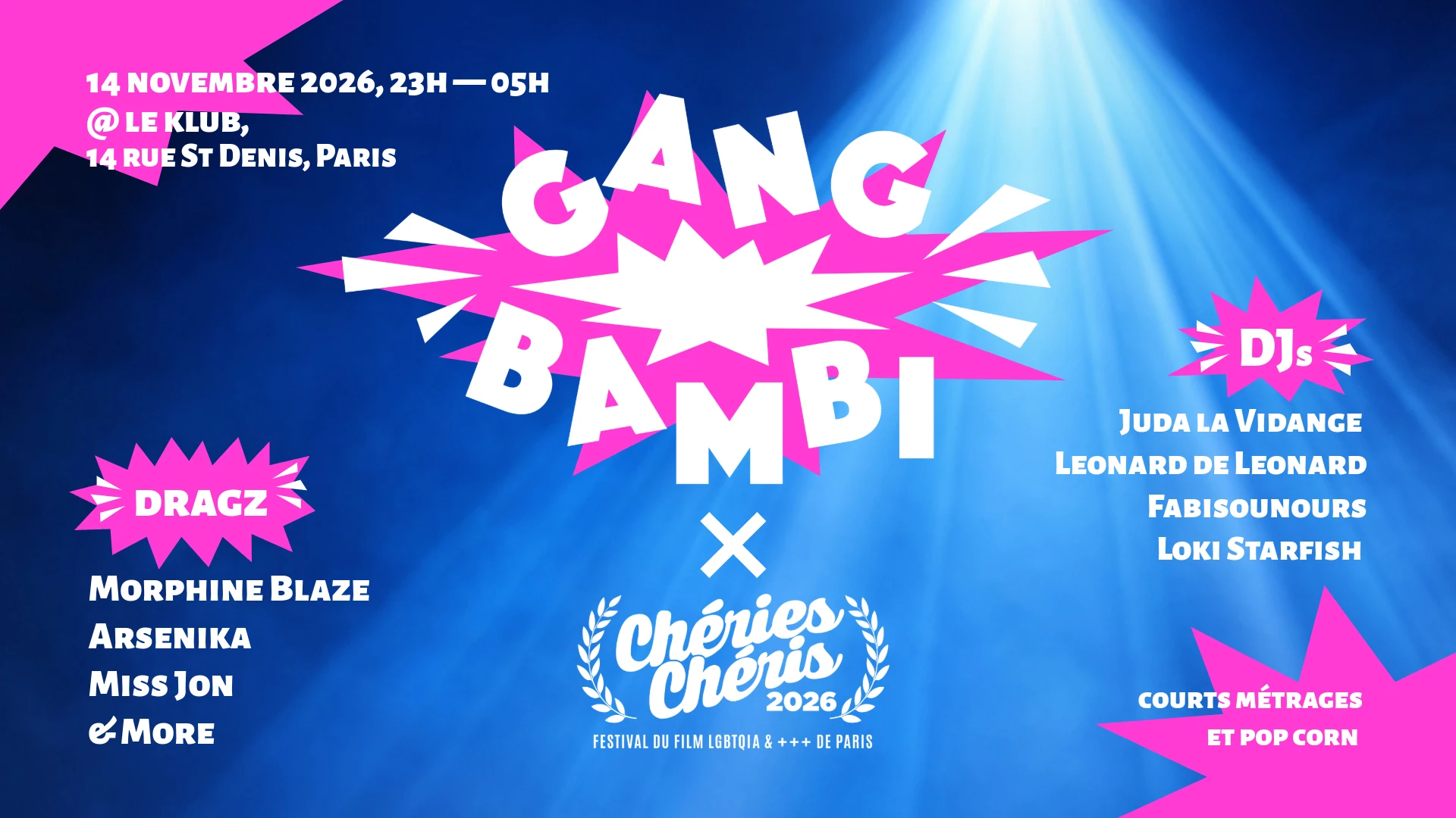 Gang Bambi X Chéries Chéris - Le Klub Cover