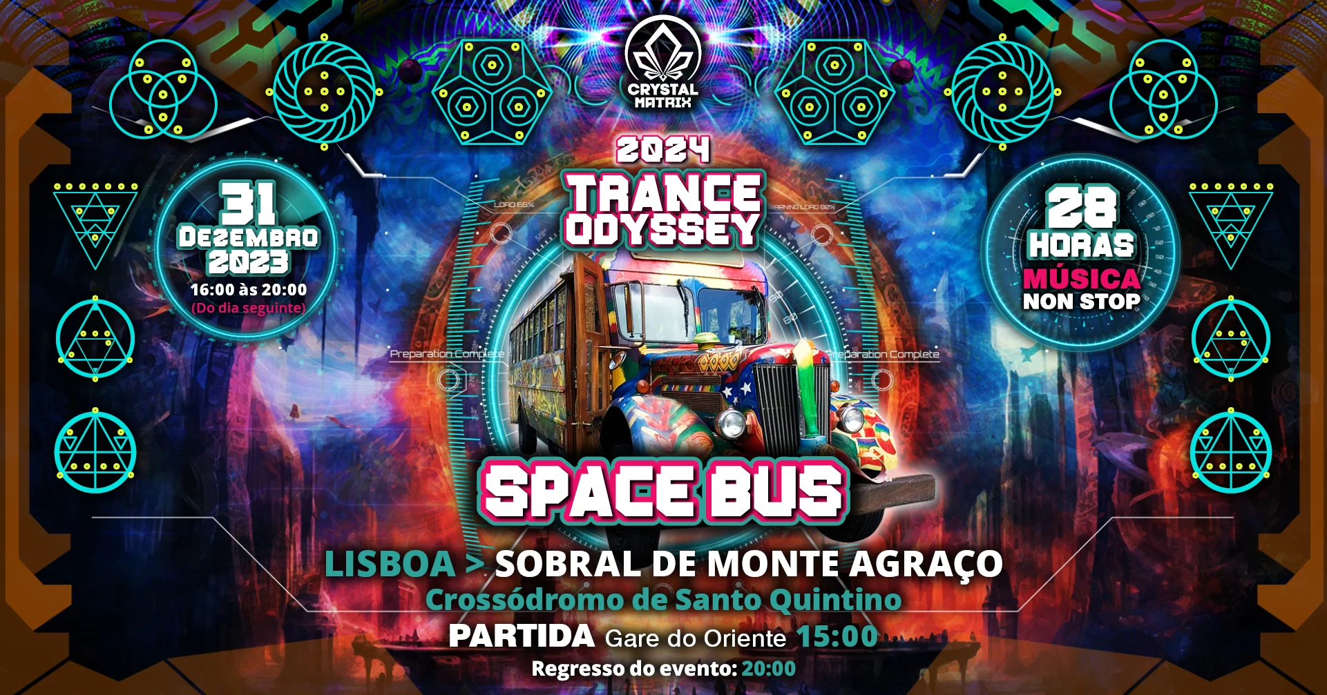 Space Bus Trance Odyssey 2024 / Lisboa Cover