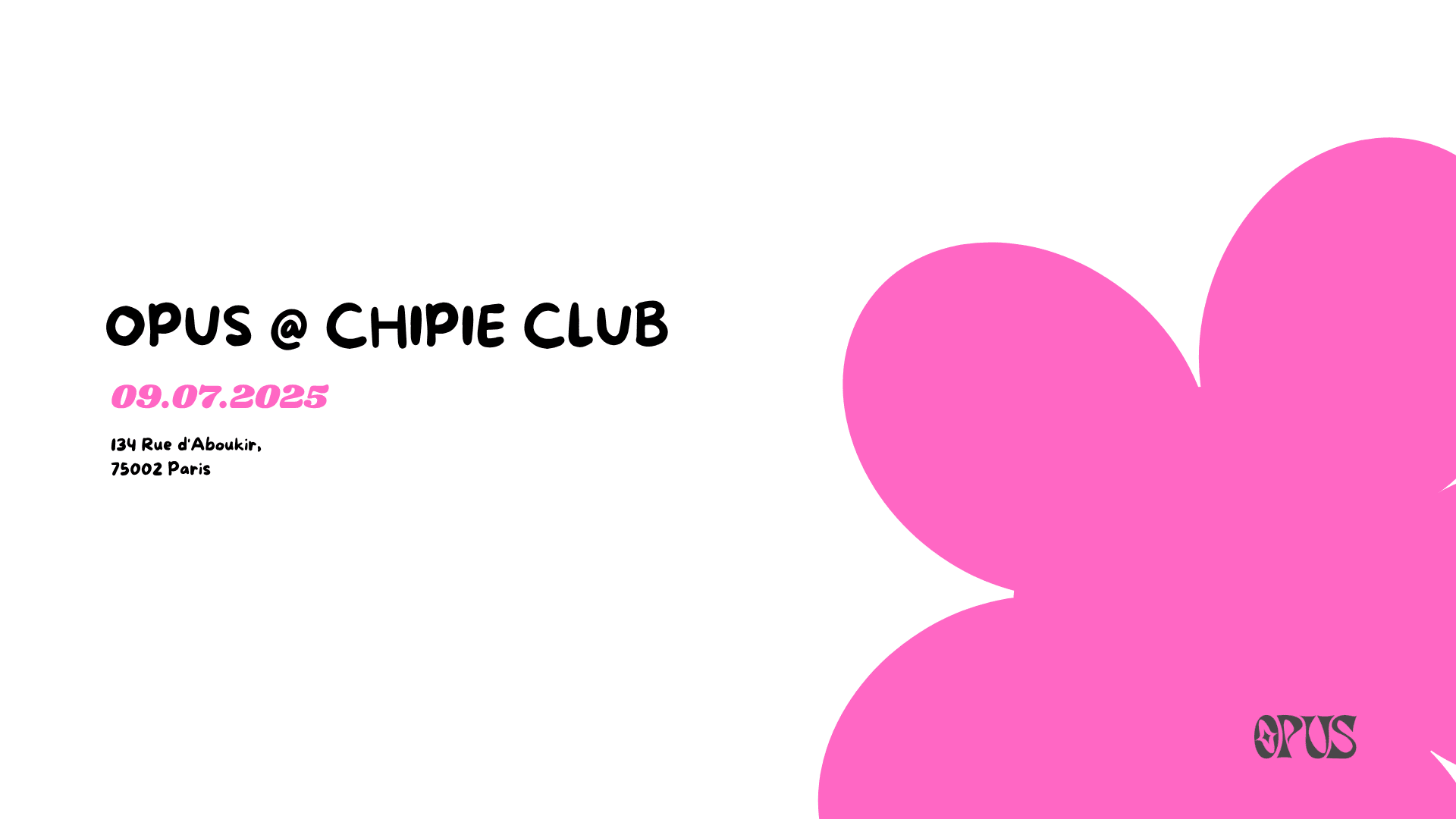 Opus @ Chipie Club Cover