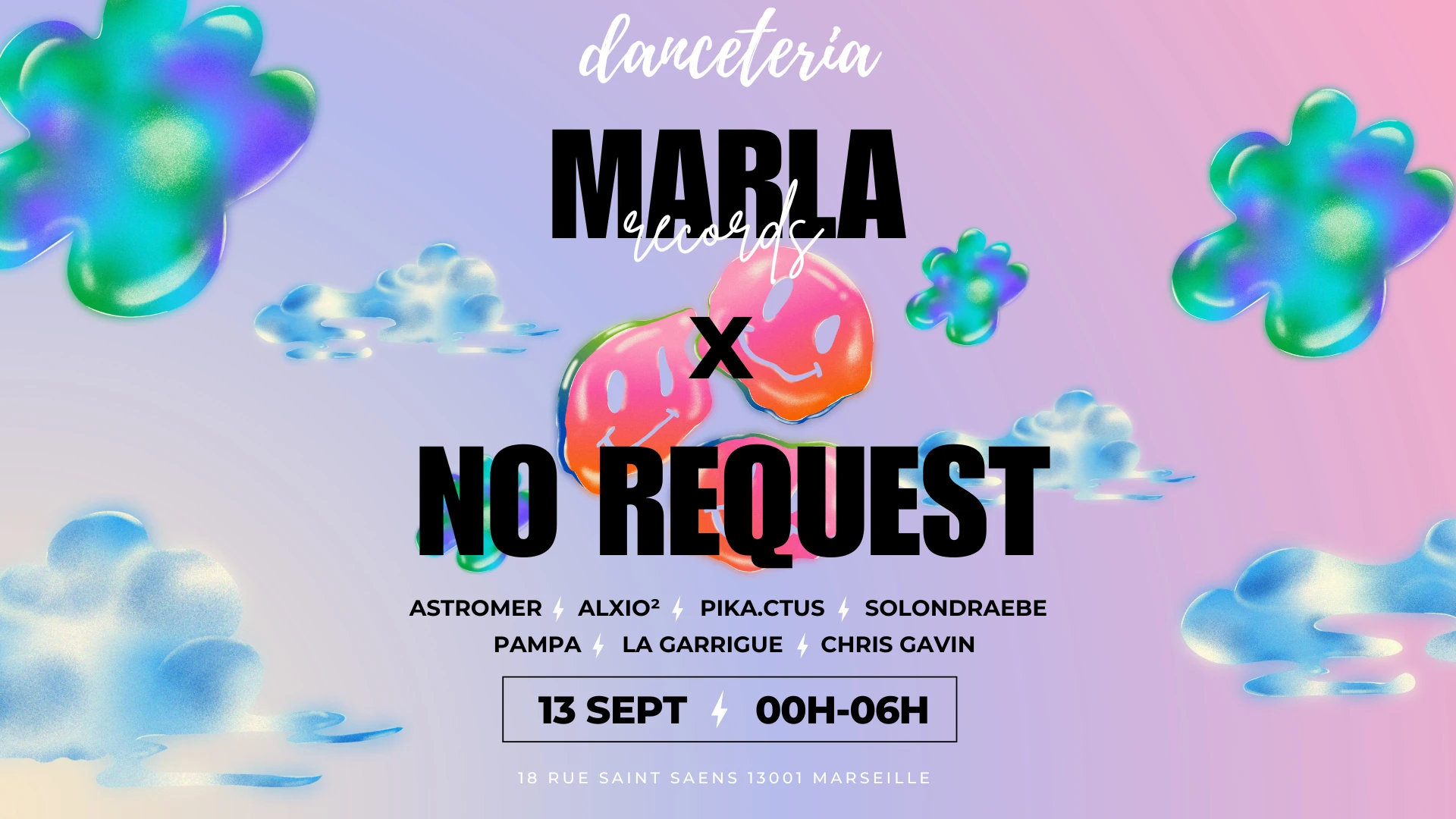 Marla Records X No Request (Avignon)  @ Danceteria Cover