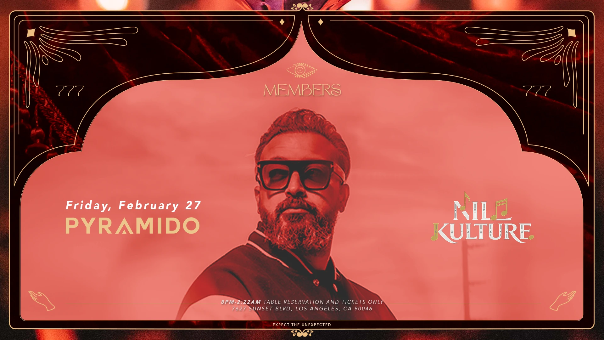 Nile Kulture Presents Pyramido - All Night Long At Members Cover
