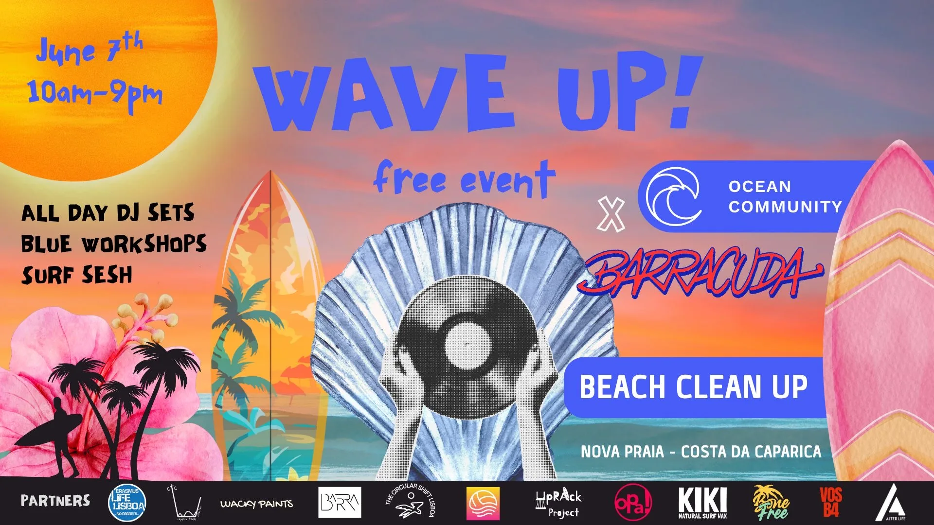 Wave Up! Free Event Cover