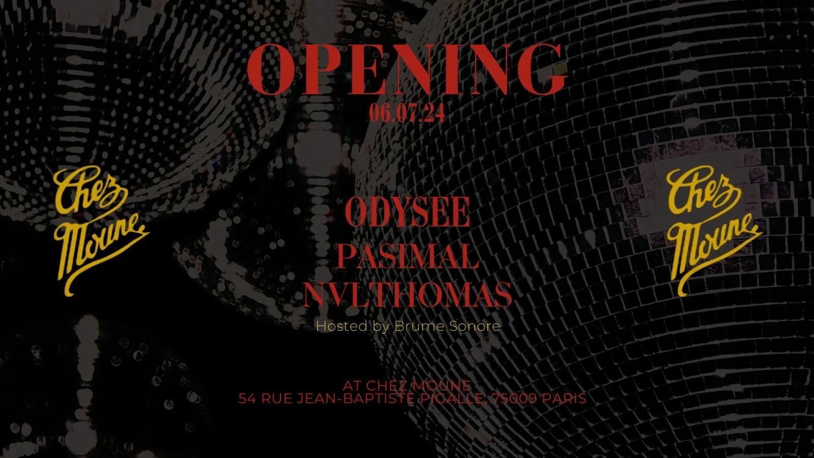 Brume Sonore @Chezmoune - Saturday 06.07 Cover