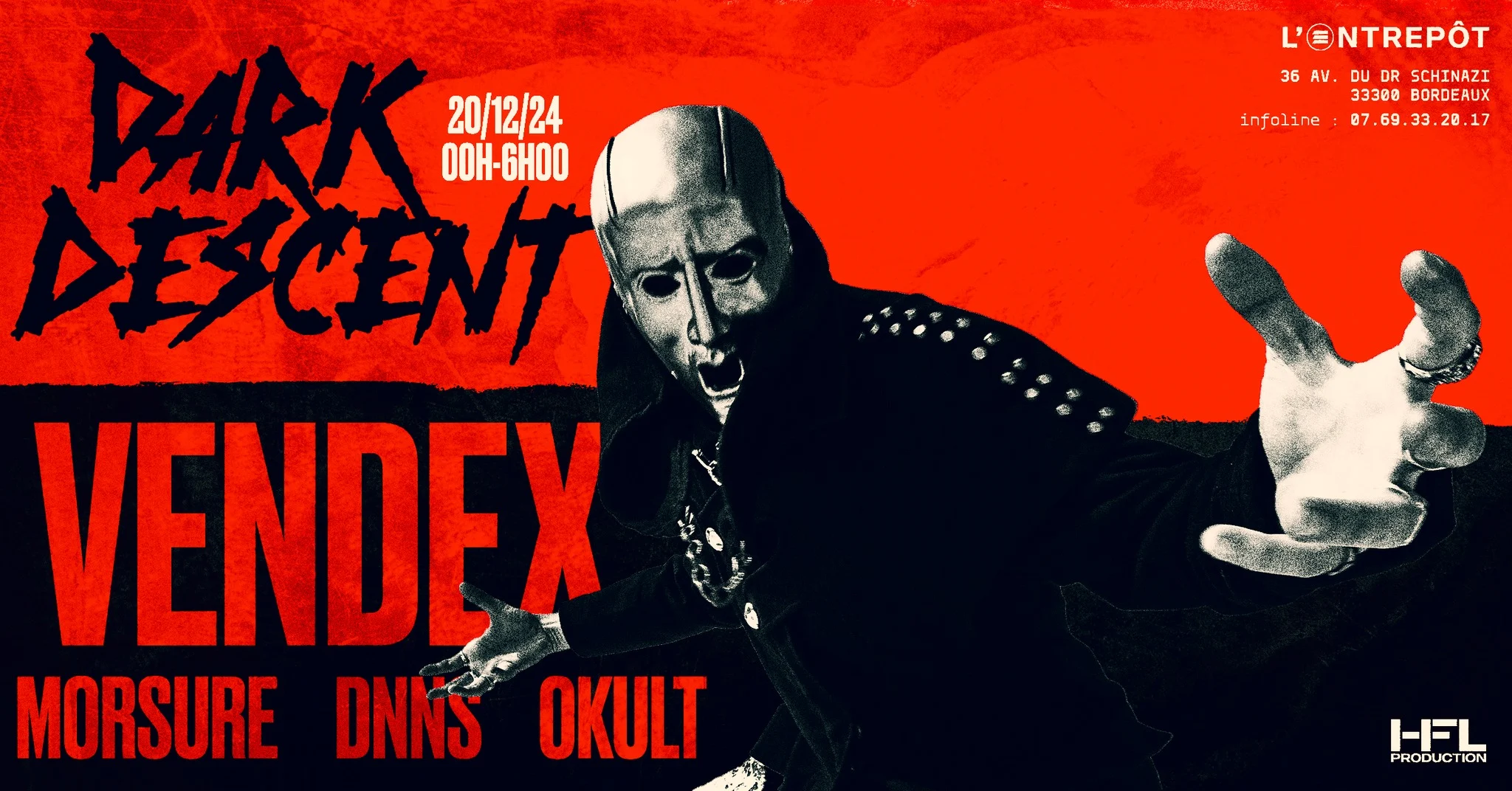 Dark Descent W/ Vendex / Morsure / Dnns / Okult Cover