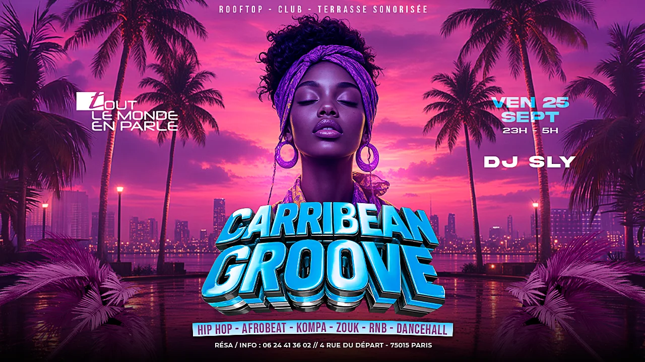 Soiree Caribbean Groove ,Club Terrasse Hiphop Afrobeat… Cover