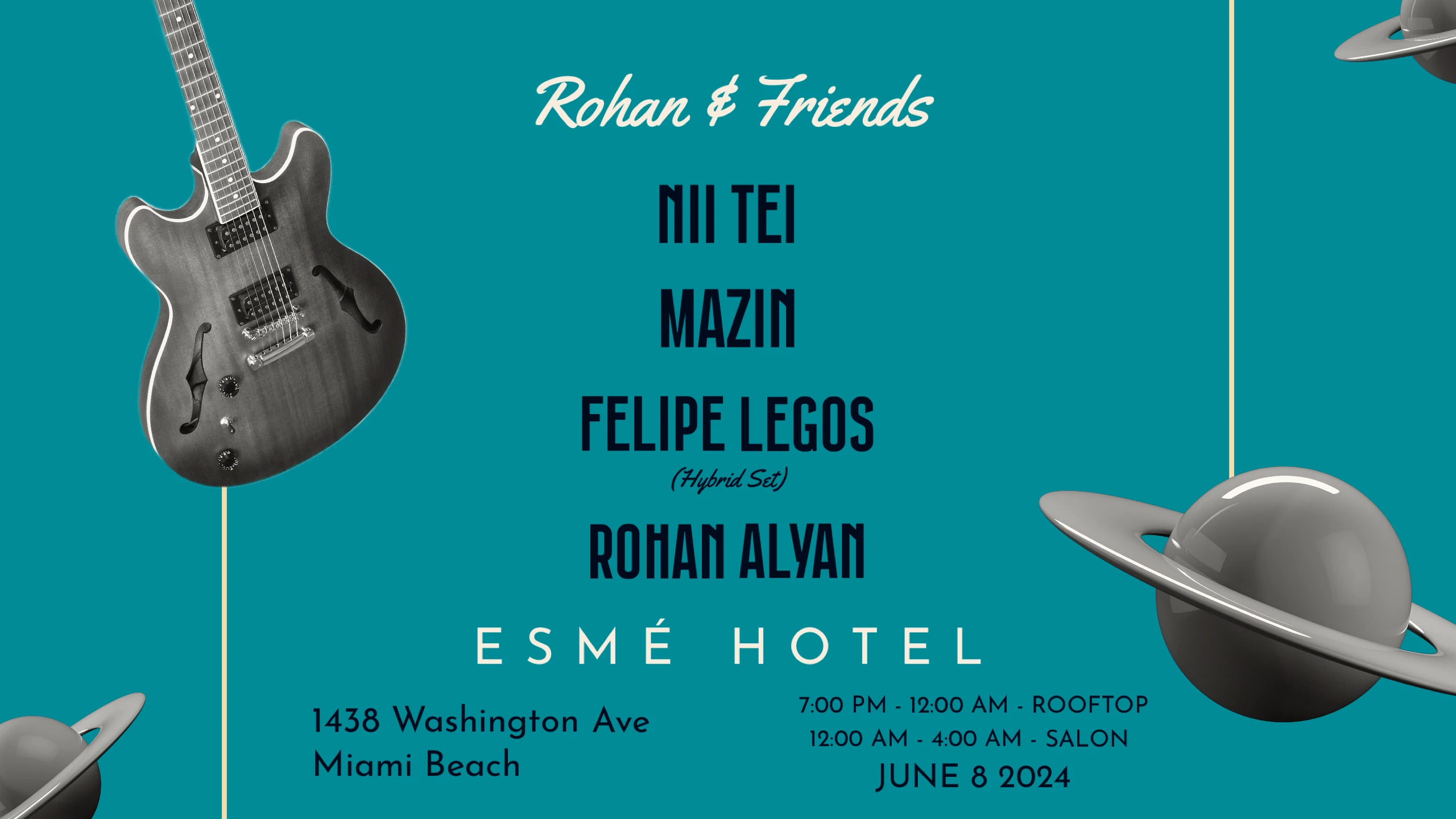 Nii Tei, Mazin, Felipe Legos, Rohan Alyan @ Esmé Cover