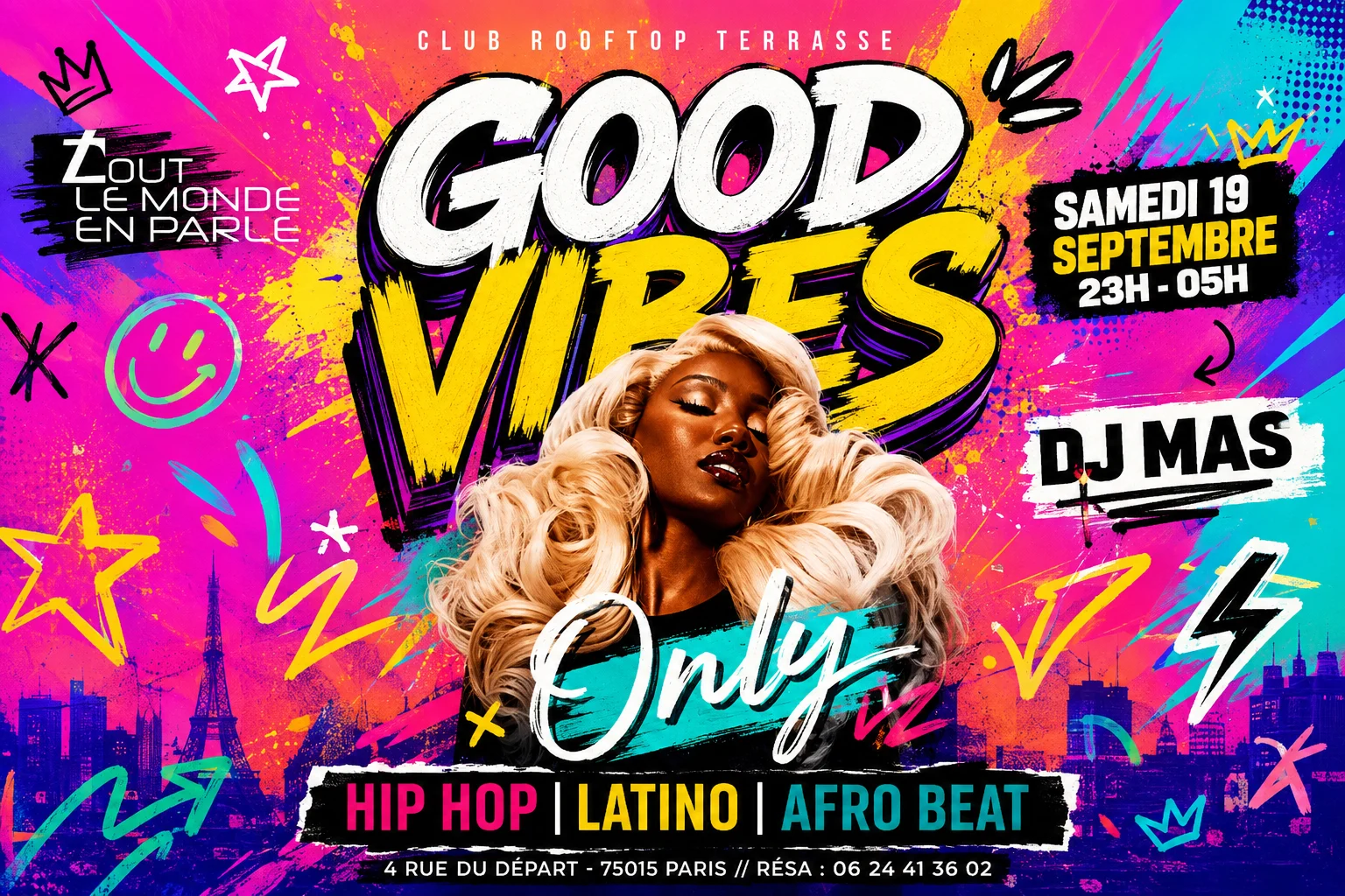 Good Vibes Only Club ,Hiphop,Afrobeat,Latino Cover