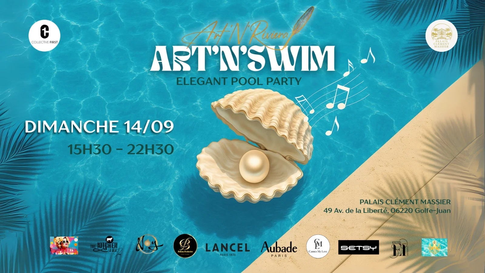 Art’N’Swim - Elegant Pool Party Cover