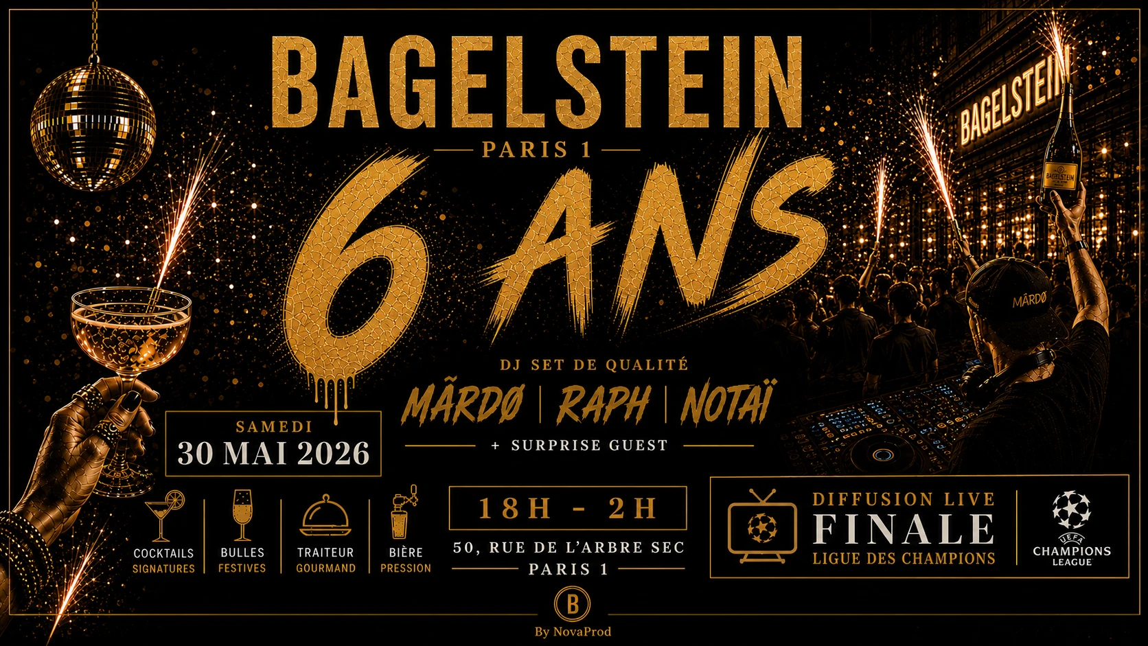 Bagelstein Bday Party X Ligue Des Champions Cover