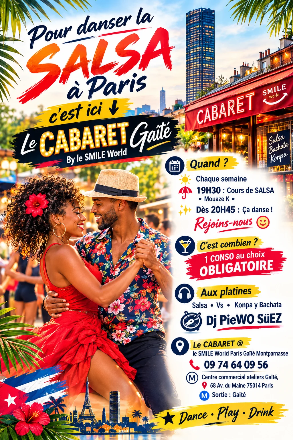Mardi / Cours & Soirée Salsa Paris Cover