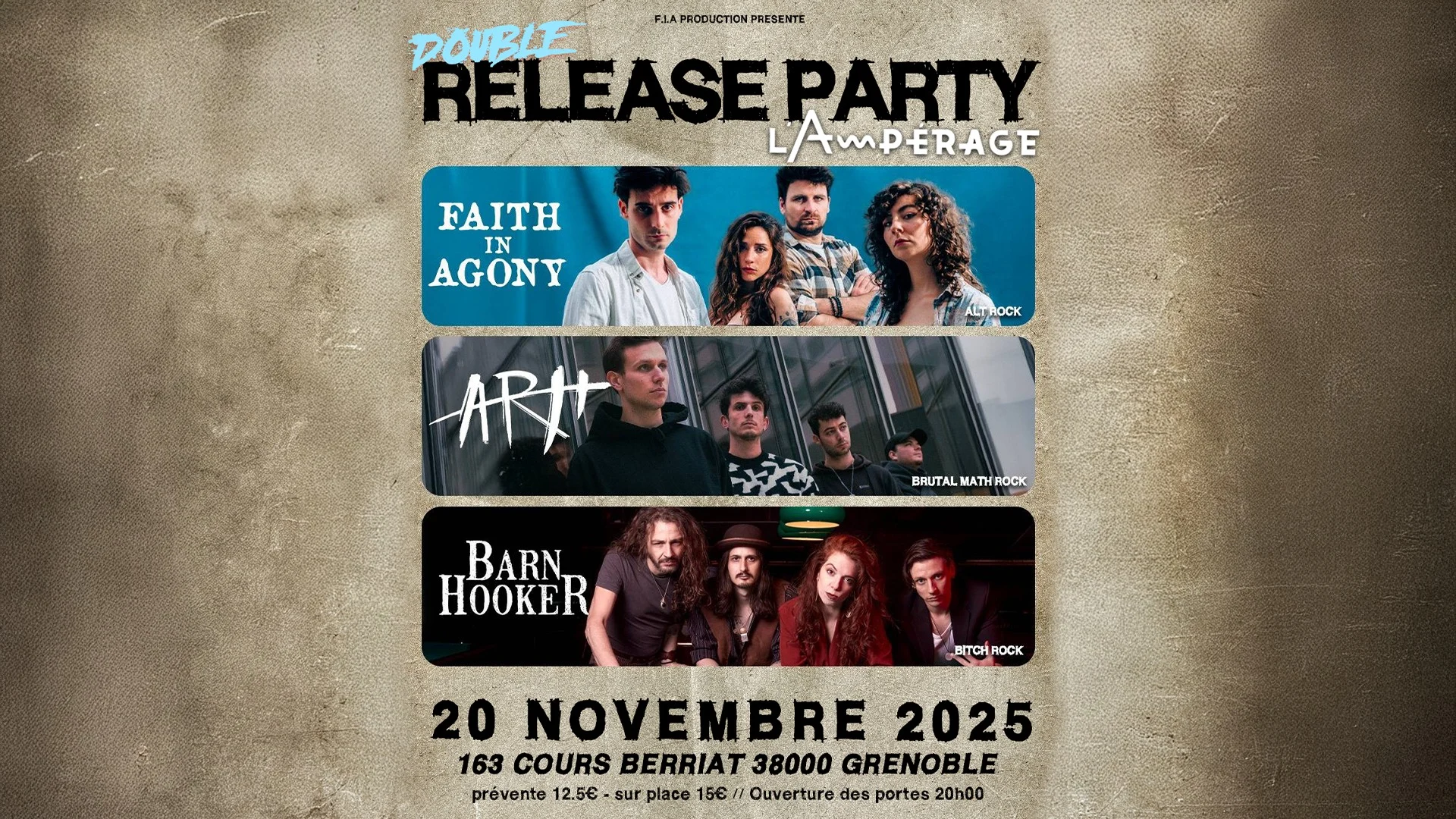 Faith In Agony X Arh - Ampérage Release Party Cover