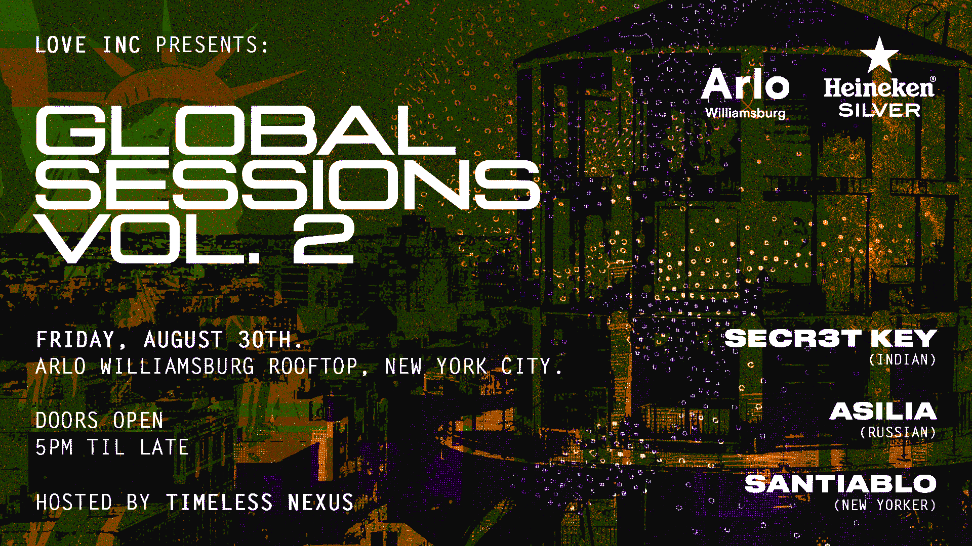 Global Sessions Vol 2 @Arlo Williamsburg Rooftop Cover