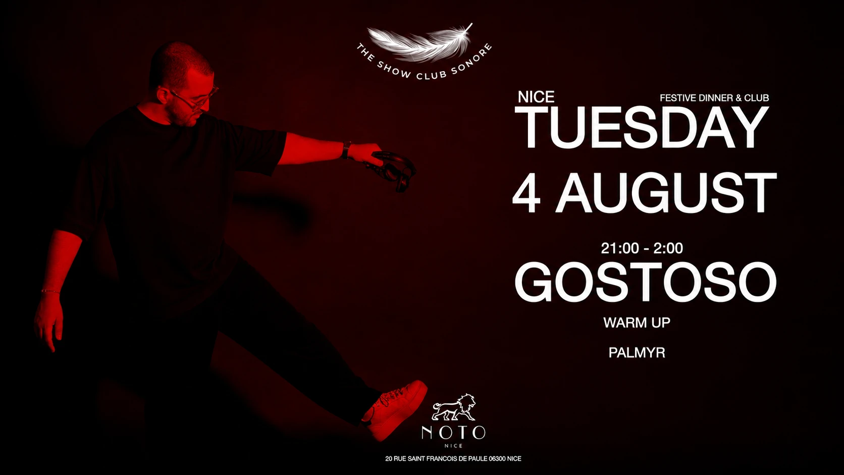 Noto Nice X The Show Club Sonore X Tuesday 4 August Cover