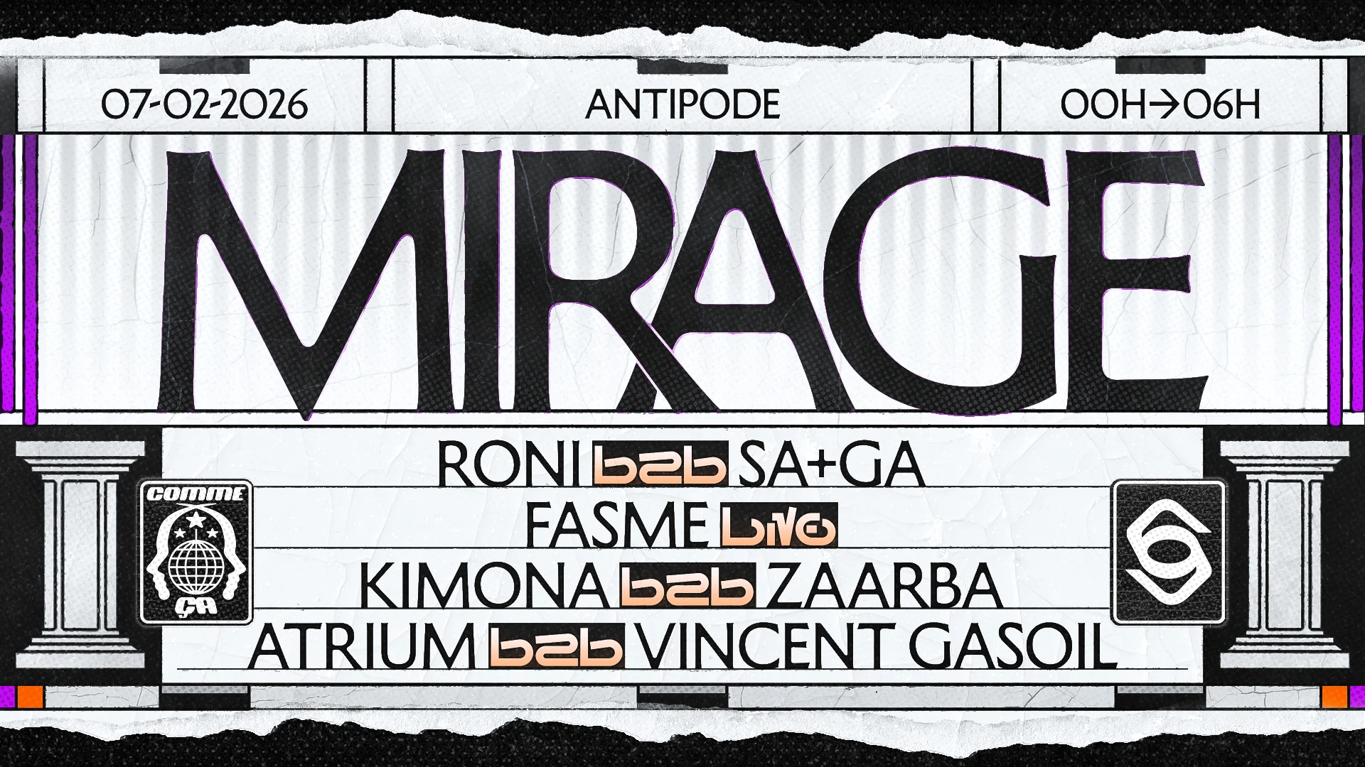 Comme Ça & Symbiose Présentent Mirage | Antipode Cover