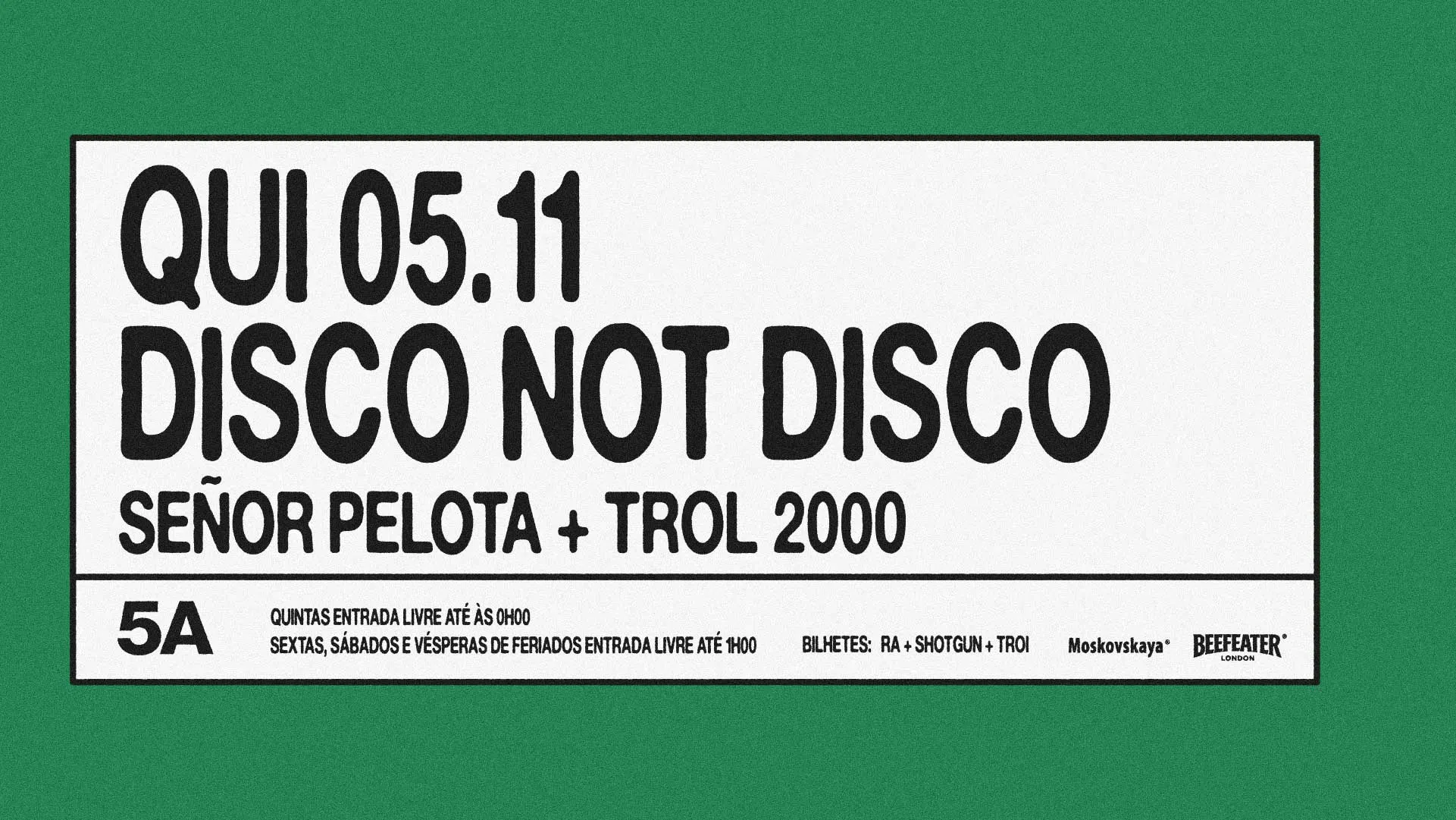 Disco Not Disco - 05 Nov Cover