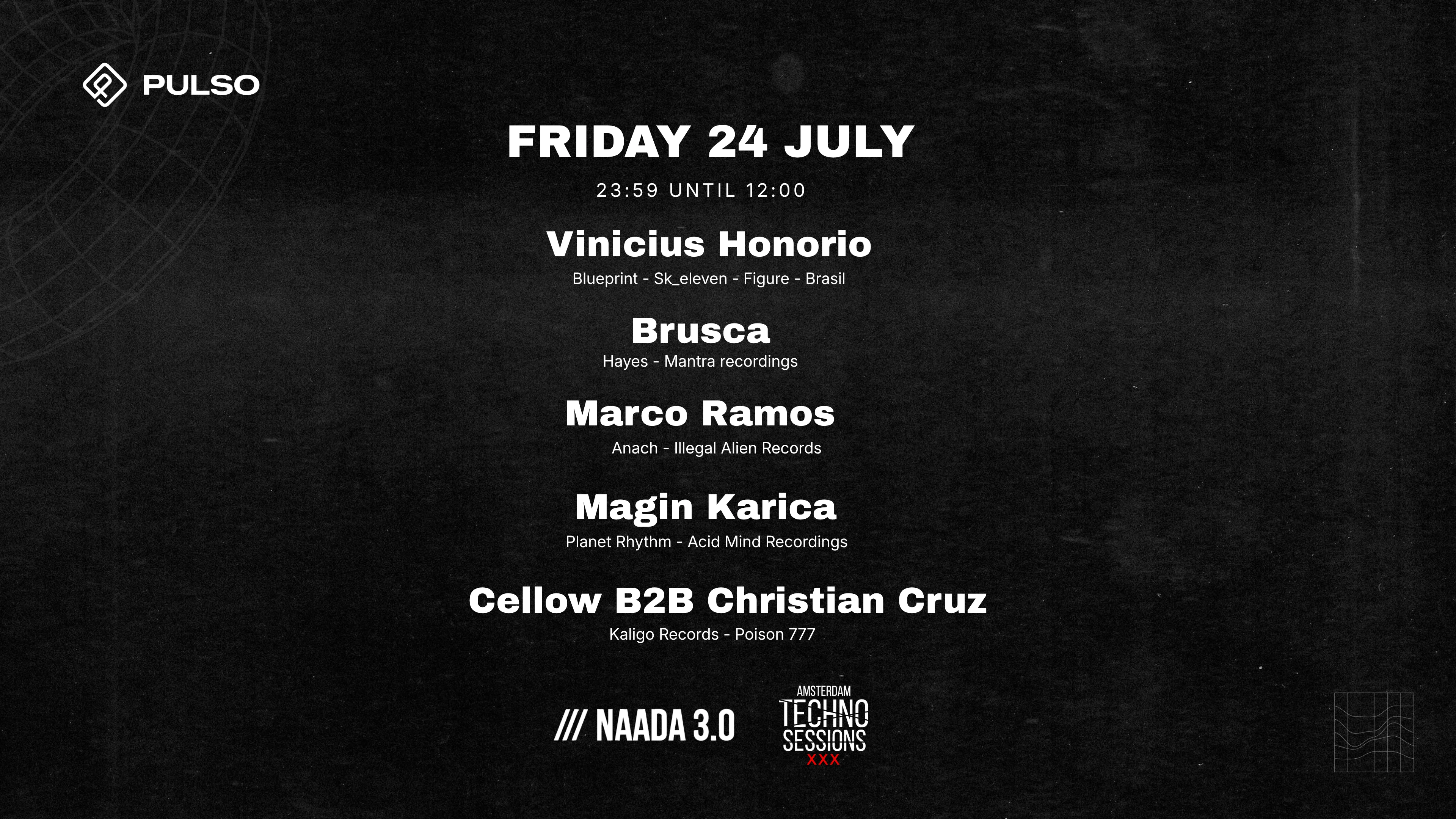 Pulso × Amsterdam Techno Sessions @ Naada Cover