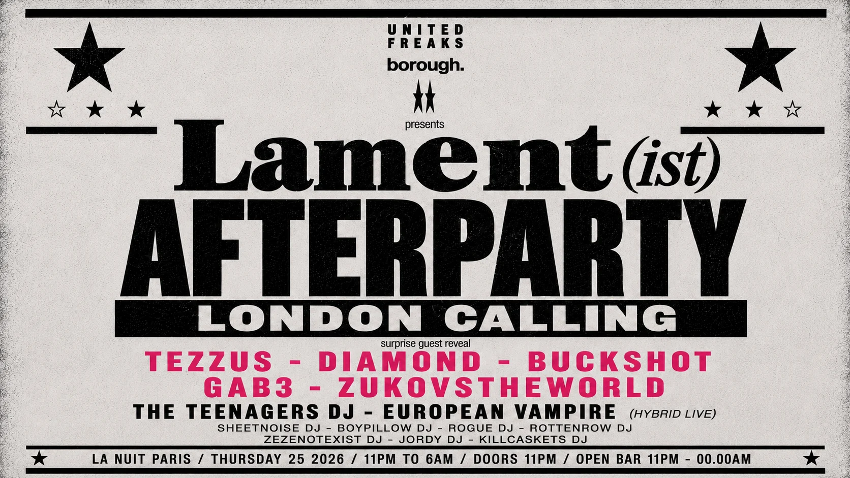 London Calling - Lamentist Pfw Cover