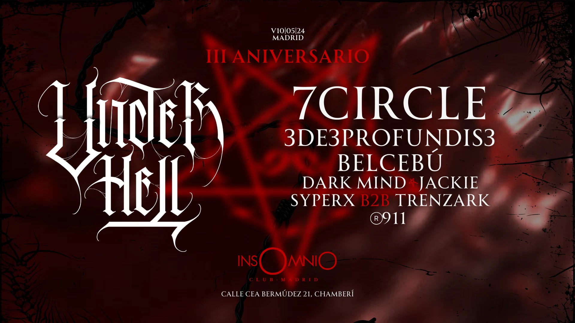 Under Hell III Aniversario Cover