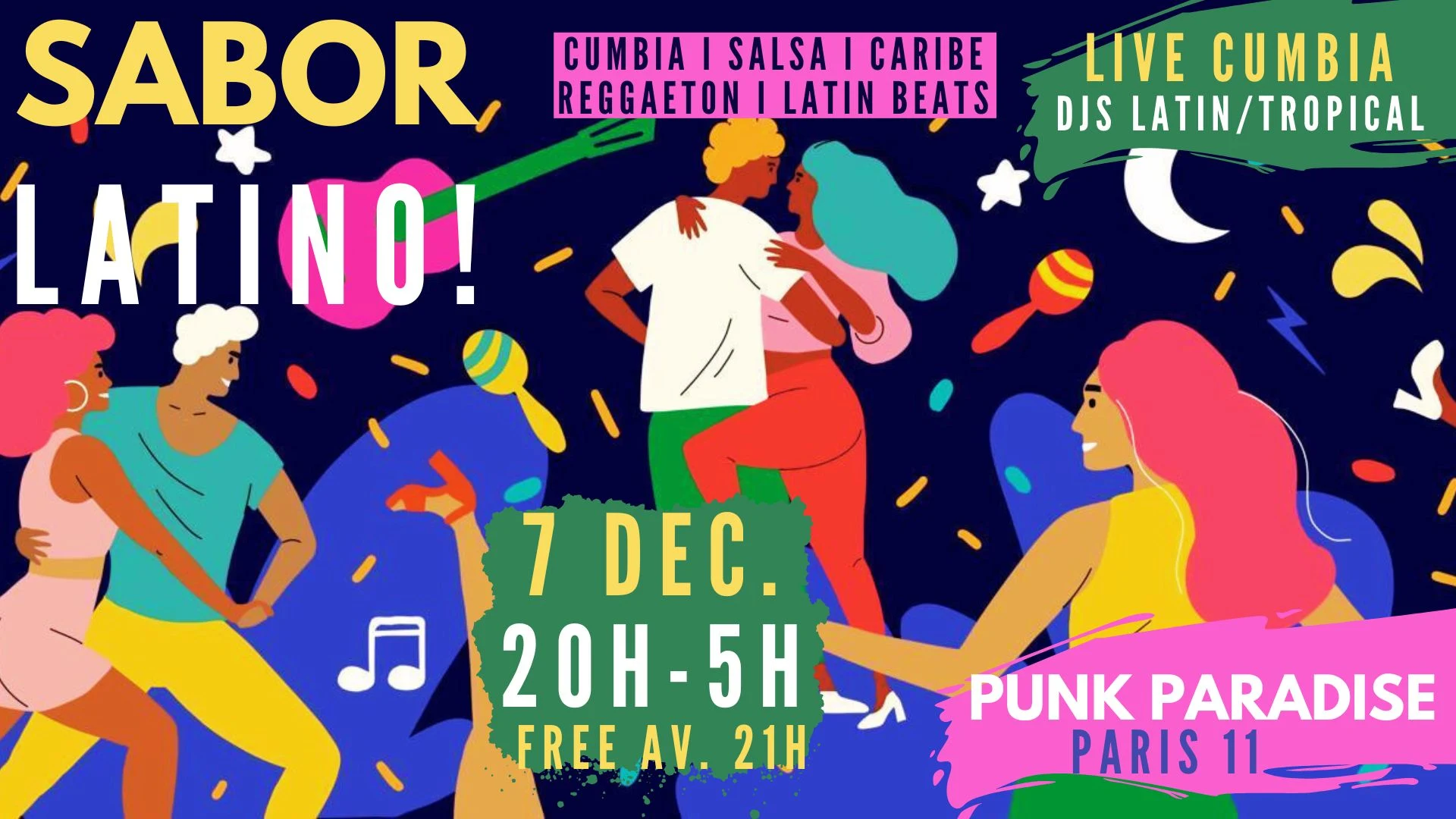 Sabor Latino ~ Fiesta Latina Live Et Djs Paris 11 !! Cover